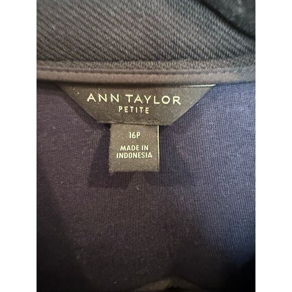 Ann Taylor 16 Petite Black Moto Jacket - Picture 2 of 7